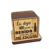 Porta Copos Com Bolachas Para Chopp Cerveja Frases De Bebado