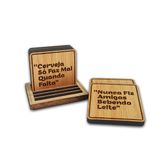 Porta Copos De Cerveja Bolachas De Madeira Chopp Bebidas