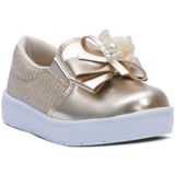 Tênis Iate Slip On Menina Casual Infantil Calce Fácil 11.56 Cor:dourado,tamanho:23