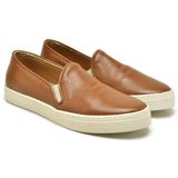 Tênis Slip-on Feminino Couro Calce Fácil Leve Conforto Moda Marrom 40