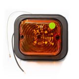 Lanterna Lateral Led Quadrada 4 Leds Laranja Bivolt Modelo Mercosul - Pradolux - PL0902.00.61