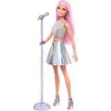 Boneca Barbie Profissoes Quero ser Cantora Pop Mattel Dvf50