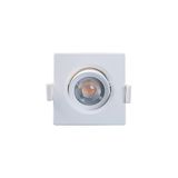 Spot de Led Taschibra Alltop MR11 Quadrado 3W Bivolt 3000K - Luz Amarela