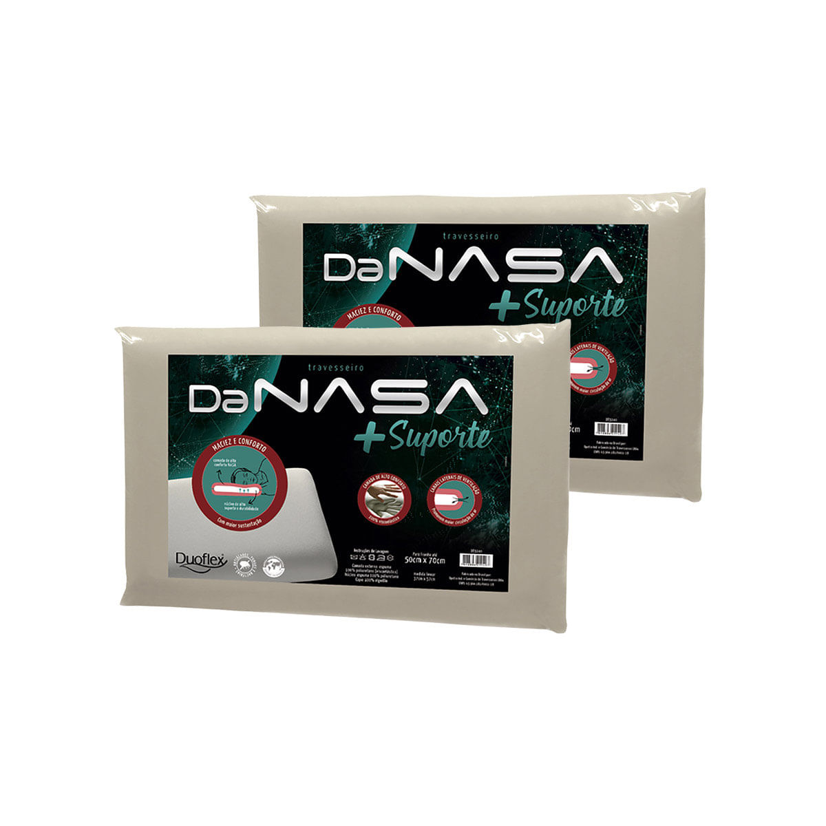 Travesseiro Nasa Fibrasca Viscoelástico - NASA Double Comfort - Travesseiro  Comum - Magazine Luiza