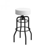 Banqueta de Aço Paris 76cm Compoarte Preto/Branco
