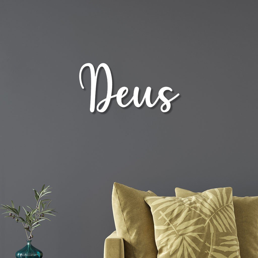Letreiro De Parede Em Mdf Deus