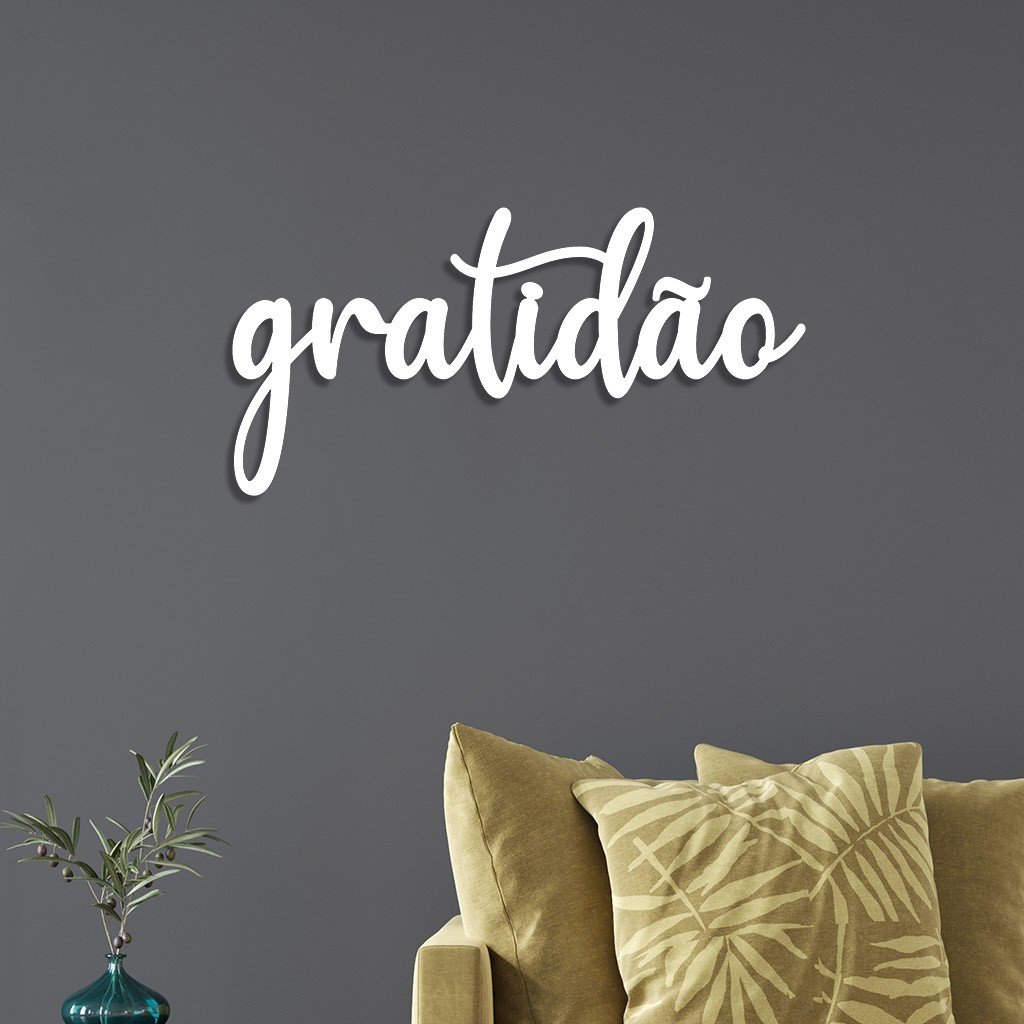Letreiro De Parede Em Mdf Gratidão