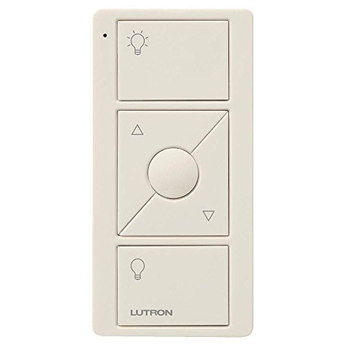 Lutron 3-button Com Controle Remoto De Pico Aumentado/inferior Para O Interruptor De Dimmer Smart Sem Fio Caseta, Pj2-3brl-la-l01r, Amêndoa