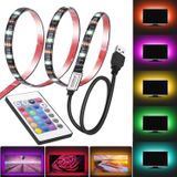 Led Strip Lights 6.56ft Para 40-60in Tv Usb Backlight Kit Com Controle Remoto, 16 Cor 5050 Bias Hdtv, Para 40-60