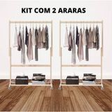 Combo De Araras Para Mostruario De Roupa Estilo Aberto