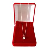 Cordão Feminino Modelo Veneziana Prata 925 Com Ponto De Luz