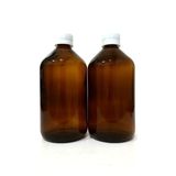 Combo 2 Frasco Vidro Âmbar Marrom 20ml Tampa Batoque