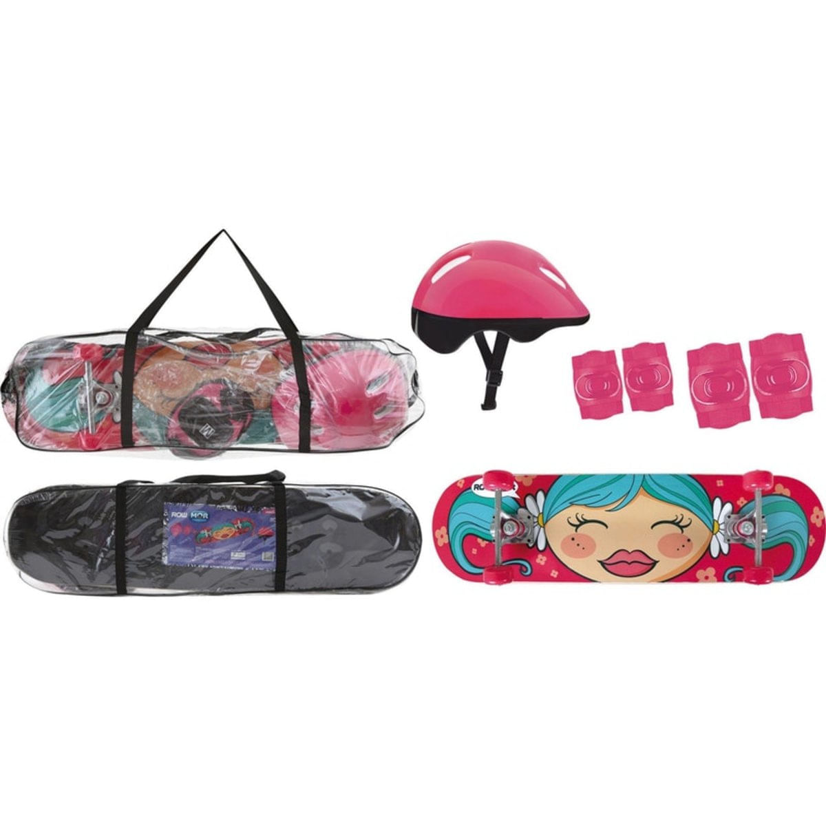 Skate Kit Infantil Menina Mor - Carrefour