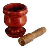 Pilão De Pau Madeira Modelo Grande 10x7 Cm