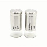 Saleiro E Pimenteiro Kit 2 Peças Vidro Com Inox Unyhome