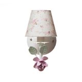 Arandela 1 Lâmpada Flor Grande Rosa Quarto Bebê Infantil