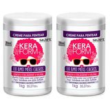 Kit 2 Und Keraform Creme Para Pentear Eu Amo Meus Cachos 1kg