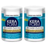 Kit 2 Und Keraform Creme Para Pentear Power Óleos 1kg