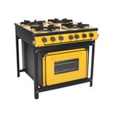 Fogão a Gás Bravo Multicores 4 Bocas Com Forno BR4BF - Venâncio Amarelo