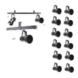 Kit 12 Spot Trilho Perfilado Eletro calha Par20 Bulbo OL7
