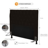 Cabeceira Cama Box Casal 160cm Cristal Corino Marrom - JS Móveis