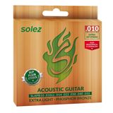 Encordoamento Solez Violão Aço 010 Phosphor Bronze SLAPB10