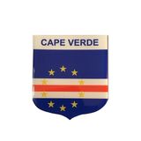 Adesivo Resinado Em Escudo Da Bandeira De Cabo Verde