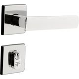 Fechadura Interna 3F Design Roseta Quadrada Cromada 40Mm