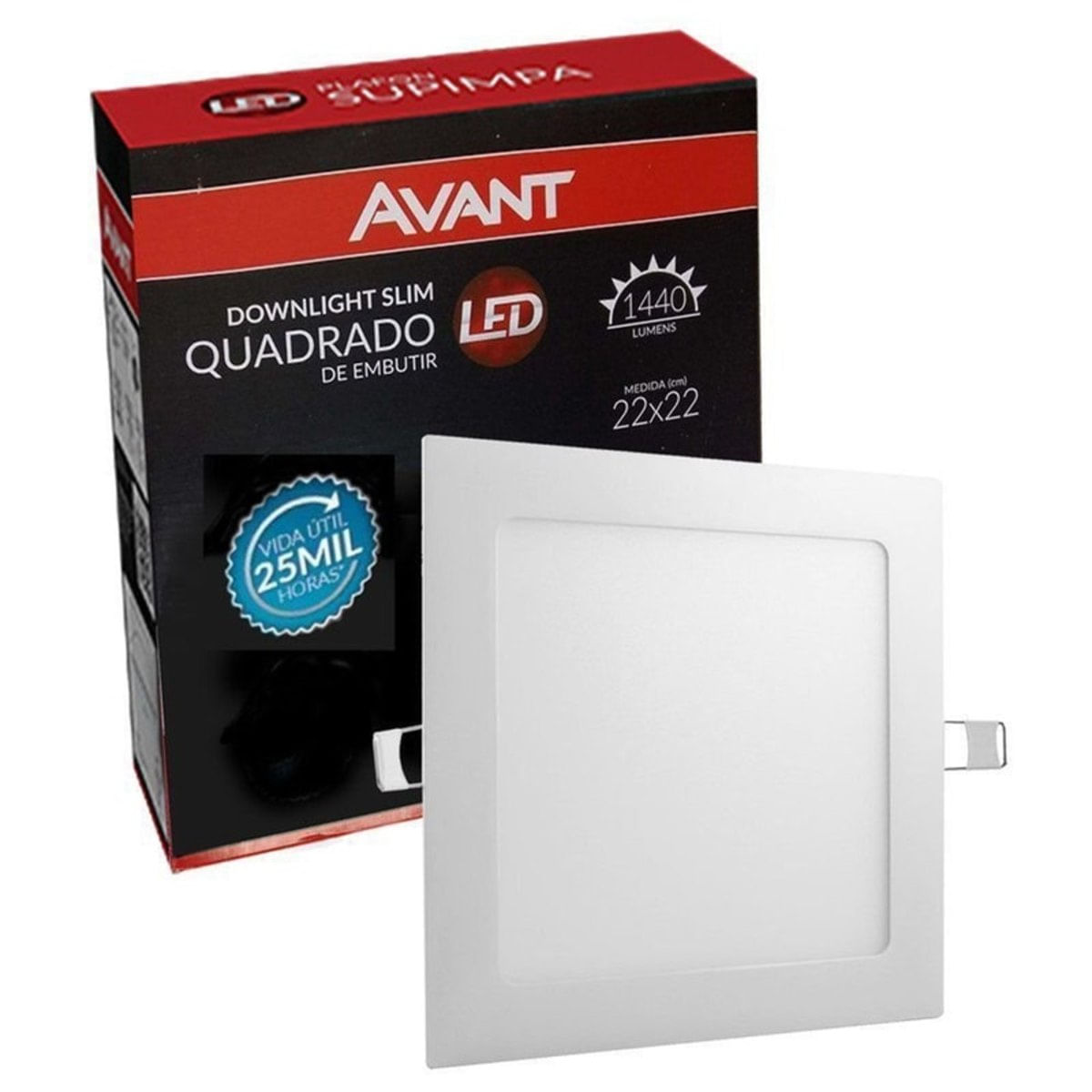 Plafon Led Quadrado 18w Painel Embutir Slim  Avant 6500k é boa?