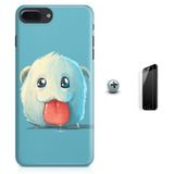 Kit Capa iPhone 8 Plus Poro League of Legends +Pel Vidro BD1