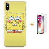 Kit Capa iPhone X - Bob Esponja + Pel Vidro B30