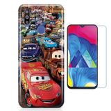 Kit Capa Galaxy M30 Carros Disney + Pel Vidro B1