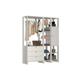 Closet Multi Yes Com Cabideiro 3 Gavetas Porta E 10 Prateleiras Nova Mobile