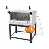 Kit - Forno Gás Industrial Roma Inox Firi90 + Grade Extra - Venâncio