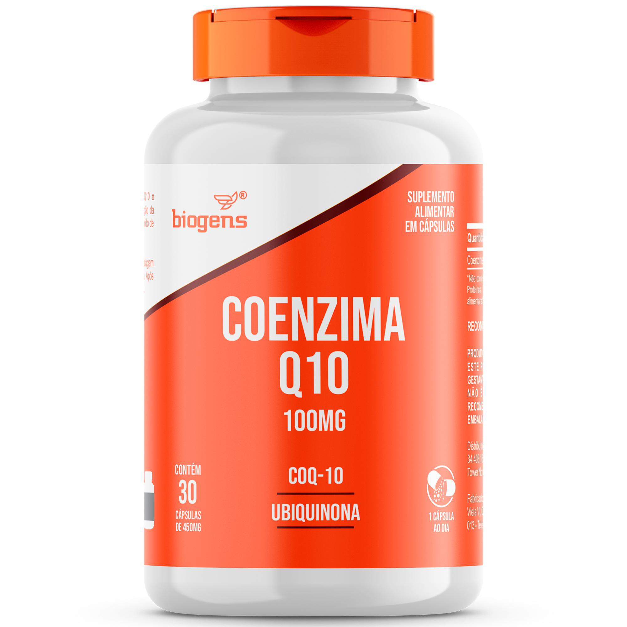 Coenzima Q10 100mg Coq-10, Ubiquinona, 30 Cápsulas, Biogens Menor preço em Coenzima Q10 100mg Coq-10, Ubiquinona, 30 Cápsulas, Biogens