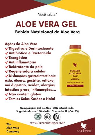 Aloe Vera Gel Forever Living - 1 litro Suco de Babosa - Carrefour