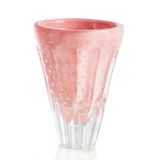 Vaso Em Cristal Murano Rosa  São Marcos