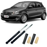 Amortecedor + Kit Batente Toyota Etios Traseiro 2012 Até 2020 O Par