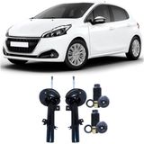 Amortecedor + Kit Batente Peugeot 208 Dianteiro 2014 Até 2018 O Par