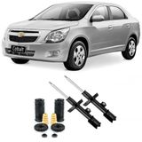 Amortecedor + Kit Batente Chevrolet Cobalt Dianteiro 2012 Até 2018 O Par