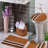 Kit Tapete Banheiro 3 Peças Caramelo Slim