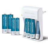 Carregador de Parede para Pilha CB093 Multilaser Bivolt Branco