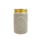 Vaso Cinza E Dourado Pássaro 18x11cm Decoração Cachepot