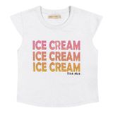 Blusa Infantil Feminina Ice Cream Trick Nick Branco 3