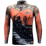 CAMISETA DE PESCA SUBLIMADA KING BRASIL MANGA LONGA - KAYAK KFF639