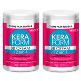 Kit 2 Und Keraform Creme Para Pentear Bb Cream 12 Em 1 1kg