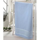 Toalha banho Dohler velour bordar bella liso Azul 70x140cm