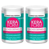 Kit 2 Und Keraform Creme Para Pentear Cachos Definidos 1kg