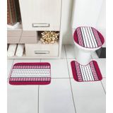 Jogo De Banheiro Estampado Tapetes Junior Vermelho Un