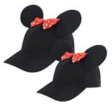 Disney Girls Disney Minnie Mouse Ears Hat, Set Of 2 For Mommy And Me, Matching Adult Little Girl Baseball Cap, Adult Girl 2-5, 2-5t Us